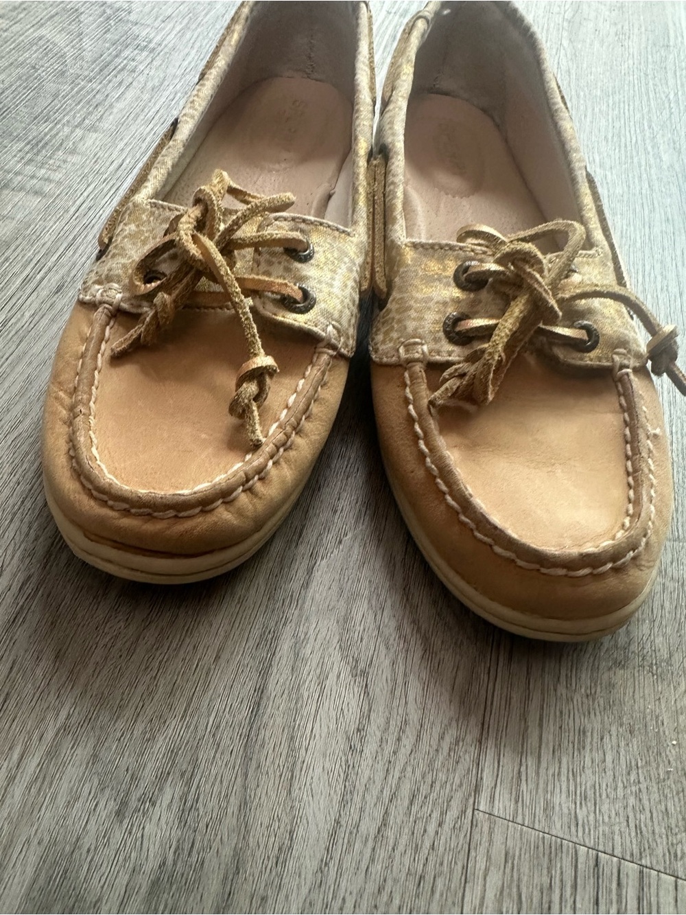 Sperry Women's Tan Snake-Print Moccasin Boat Shoes - Picture 4 of 10
